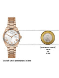 Guess Luna White Dial Rose Gold Steel Strap Watch for Women - GW0308L3 Authentic Buy Shop Now