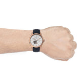 Fossil Townsman Automatic White Dial Navy Blue Leather Strap Watch for Men - ME3171 Authentic Buy Shop Now