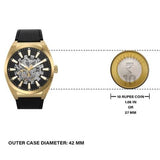 Fossil Everett Automatic Skeleton Black Dial Black Leather Strap Watch for Men - ME3208 Authentic Buy Shop Now