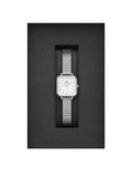 Daniel Wellington Quadro Studio White Dial Silver Mesh Bracelet Watch For Women - DW00100521 Authentic Buy Shop Now