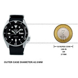 Seiko 5 Sports SKX Automatic Black Dial Black NATO Strap Watch For Men - SRPD55K3 Authentic Buy Shop Now