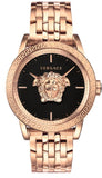 Versace Palazzo Empire Black Dial Rose Gold Steel Strap Watch for Men - VERD00718 Authentic Buy Shop Now