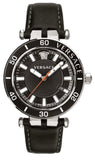 Versace Greca Sport Quartz Black Dial Black Leather Strap Watch For Men - VEZ300221 Authentic Buy Shop Now
