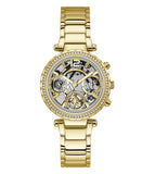 Guess Solstice Diamonds Gold Dial Gold Steel Strap Watch for Women - GW0403L2 Authentic Buy Shop Now