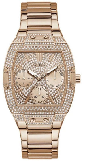 Guess Raven Diamonds Rose Gold Dial Rose Gold Steel Strap Watch for Women - GW0104L3 Authentic Buy Shop Now