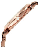 Emporio Armani Gianni T-Bar Crystals Silver Dial Rose Gold Steel Strap Watch For Women - AR11446 Authentic Buy Shop Now