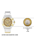 Versace Icon Active Chronograph Gold Dial White Silicone Strap Watch for Men - VEZ700121 Authentic Buy Shop Now