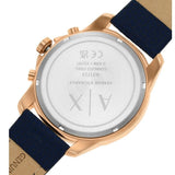 Armani Exchange Banks Chronograph Blue Dial Blue Leather Strap Watch For Men - AX1723 Authentic Buy Shop Now