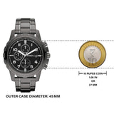 Fossil Dean Chronograph Black Dial Black Steel Strap Watch for Men - FS4721 Authentic Buy Shop Now