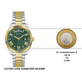 Guess Luna Quartz Green Dial Two Tone Steel Strap Watch For Women - GW0308L5 Authentic Buy Shop Now