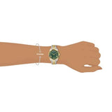 Guess Luna Quartz Green Dial Two Tone Steel Strap Watch For Women - GW0308L5 Authentic Buy Shop Now