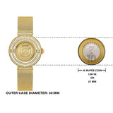 Guess Dream Quartz Gold Dial Gold Mesh Strap Watch For Women - GW0550L2 Authentic Buy Shop Now