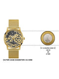 Guess Gadget Gold Dial Gold Mesh Bracelet Watch for Men - GW0538G2 Authentic Buy Shop Now