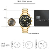Versace Greca Dome Chronograph Black Dial Gold Steel Strap Watch for Men - VE6K00523 Authentic Buy Shop Now