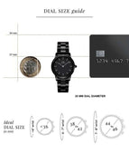 Daniel Wellington Iconic Link Ceramic Black Dial Black Steel Strap Watch For Women - DW00100415 Authentic Buy Shop Now