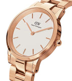 Daniel Wellington Iconic Link White Dial Rose Gold Steel Strap Watch for Women - DW00100213 Authentic Buy Shop Now