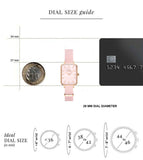 Daniel Wellington Quadro Pressed Mother of Pearl Pink Dial Pink Nylon Strap Watch For Women - DW00100509 Authentic Buy Shop Now