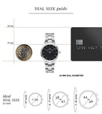 Daniel Wellington Iconic Link Black Dial Silver Steel Strap Watch for Women - DW00100204 Authentic Buy Shop Now