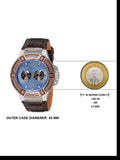 Guess Rigor Analogue Quartz Blue Dial Brown Leather Strap Watch For Men - W0040G10 Authentic Buy Shop Now