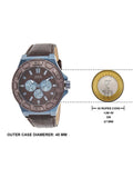 Guess Force Quartz Brown Dial Brown Leather Strap Watch For Men - W0674G5 Authentic Buy Shop Now