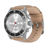 Michael Kors Everest Analog White Dial Brown Leather Strap Watch For Men - MK9092 Authentic Buy Shop Now