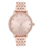 Michael Kors Melissa Three Hand Rose Gold Dial Rose Gold Steel Strap Watch For Women - MK4369 Authentic Buy Shop Now