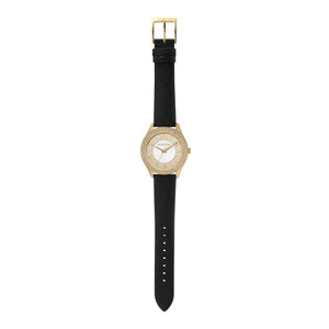 Michael Kors Harlowe Analog White Dial Black Leather Strap Watch For Women - MK2988 Authentic Buy Shop Now