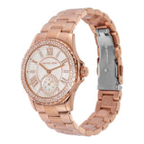 Michael Kors Camille Quartz Mother of Pearl White Dial Rose Gold Steel Strap Watch For Women - MK7364 Authentic Buy Shop Now