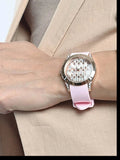 Guess Clarity Gold Dial Pink Silicone Strap Watch for Women - GW0109L2 Authentic Buy Shop Now