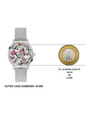 Guess Sparkle Butterfly White Dial Silver Leather Strap Watch For Women - GW0008L1 Authentic Buy Shop Now