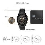 Michael Kors Warren Chronograph Black Dial Black Steel Strap Watch For Men - MK9113 Authentic Buy Shop Now