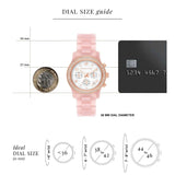 Michael Kors Runway Chronograph White Dial Pink Steel Strap Watch for Women - MK7424 Authentic Buy Shop Now