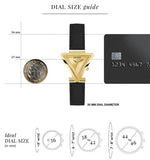 Guess Fame Quartz Gold Dial Black Leather Strap Watch For Women - GW0548L3 Authentic Buy Shop Now