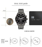 Movado Heritage Calendoplan Chronograph Black Dial Black Steel Strap Watch For Men - 3650125 Authentic Buy Shop Now