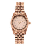 Michael Kors Lexington Three Hand Rose Gold Dial Rose Gold Steel Strap Watch For Women - MK4739 Authentic Buy Shop Now