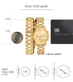 Michael Kors Runway Chronograph Analog Gold Dial Gold Steel Strap Watch for Women - MK7452 Authentic Buy Shop Now