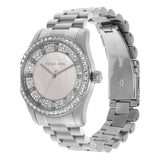 Michael Kors Lexington Lux Three Hand Mother of Pearl Silver Dial Silver Steel Strap Watch for Women - MK7445 Authentic Buy Shop Now