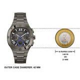 Guess Headliner Quartz Black Dial Grey Steel Strap Watch For Men - GW0572G5 Authentic Buy Shop Now
