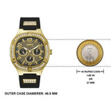 Guess Duke Crystals Black Dial Black Silicone Strap Watch For Men - GW0641G2 Authentic Buy Shop Now