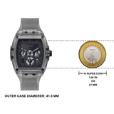 Guess Phoenix Multifunction Black Dial Grey Silicone Strap Watch For Men - GW0203G9 Authentic Buy Shop Now