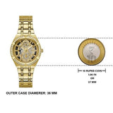 Guess Allara Quartz Gold Dial Gold Steel Strap Watch For Women - GW0604L2 Authentic Buy Shop Now