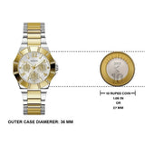 Guess Sunray Multifunction Silver Dial Two Tone Steel Strap Watch for Women - GW0616L2 Authentic Buy Shop Now