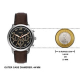 Fossil Neutra Chronograph Black Dial Brown Leather Strap Watch for Men - FS6024 Authentic Buy Shop Now