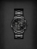 Daniel Wellington Iconic Chronograph Black Dial Black Steel Strap Watch For Men - DW00100642 Authentic Buy Shop Now