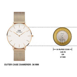 Daniel Wellington Petite Melrose White Dial Rose Gold Mesh Strap Watch For Women - DW00100305 Authentic Buy Shop Now