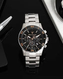 Maserati Competizione Chronograph Black Dial Silver Steel Strap Watch For Men - R8873600003 Authentic Buy Shop Now