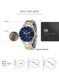 Maserati Competizione Chronograph Blue Dial Two Tone Steel Strap Watch For Men - R8873600006 Authentic Buy Shop Now