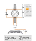 Emporio Armani Cleo Silver Dial Silver Mesh Strap Watch for Women - AR11584 Authentic Buy Shop Now