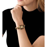 Michael Kors Chain Lock Analog Silver Dial Two Tone Steel Strap Watch for Women - MK4808 Authentic Buy Shop Now