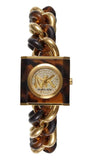 Michael Kors Chain Lock Analog Silver Dial Two Tone Steel Strap Watch for Women - MK4808 Authentic Buy Shop Now